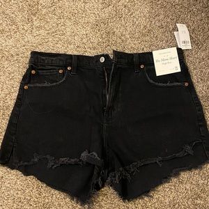 Abercrombie Black Mom Jean Shorts